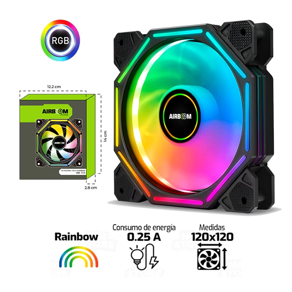 AIRBOOM - COOLER AIRBOOM OCTAGONAL HALO RAINBOW AB 113