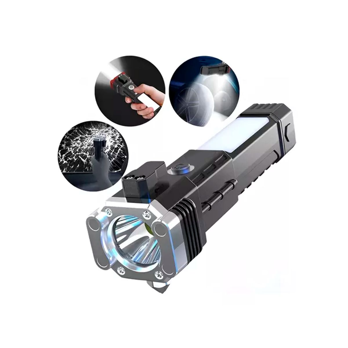 GENERICO - Linterna Martillo Recargable Usb Potente Luz Power Bank