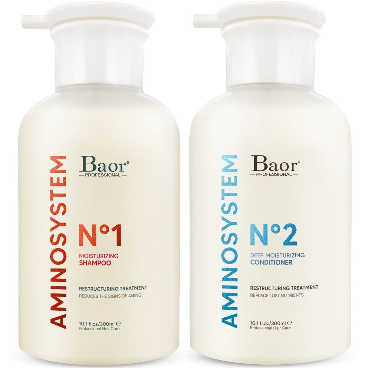 BAOR PROFESSIONAL - Shampoo Nutritivo 300ml + Acondicionador Baor Aminosystem 300ml