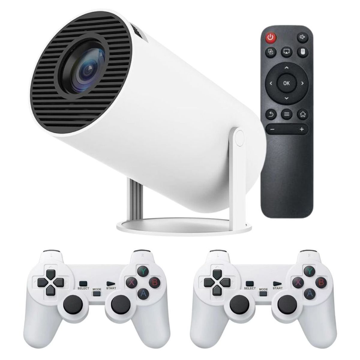 GENERICO - Proyector Multimedia 4K Android 11 WiFi 2 Mandos 10000 Juegos H300MAX