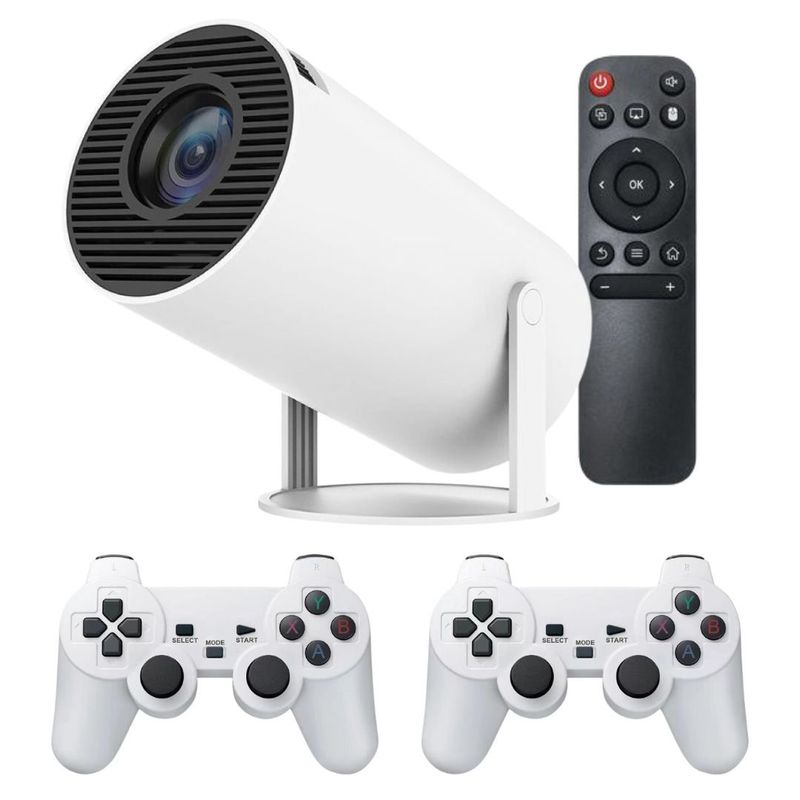 GENERICO - Proyector Multimedia 4K Android 11 WiFi 2 Mandos 10000 Juegos H300MAX
