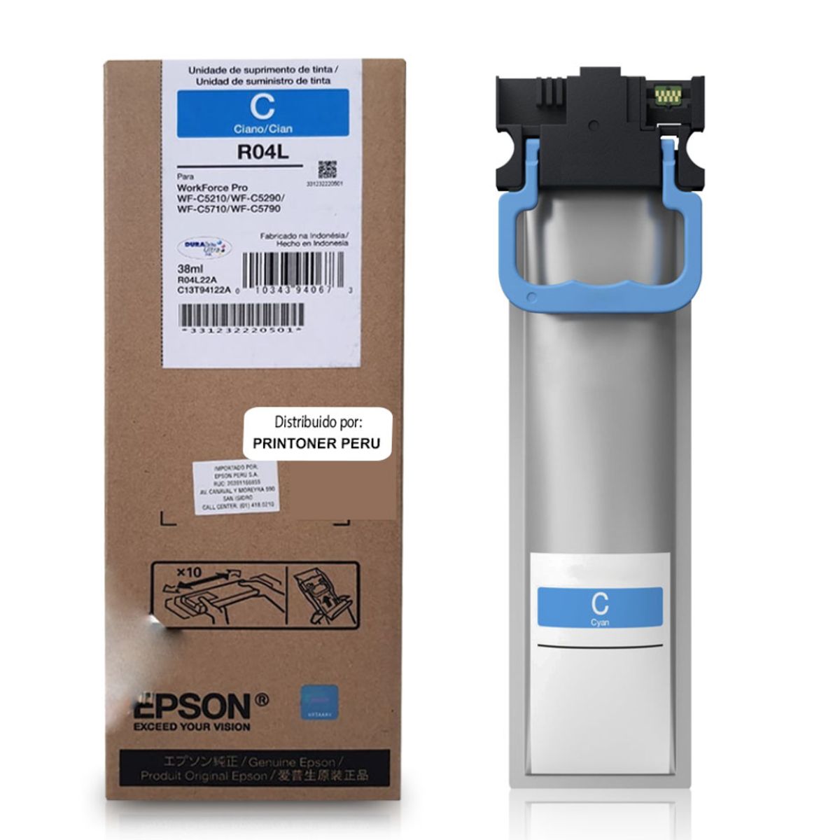 EPSON - Tinta Epson R04 Cian - 38ml