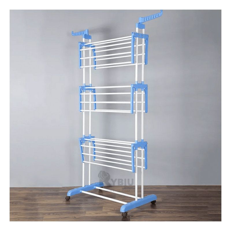 RYBIU IMPORT - Tendedero Plegable Duradero en Celeste Y+Papel de Regalo