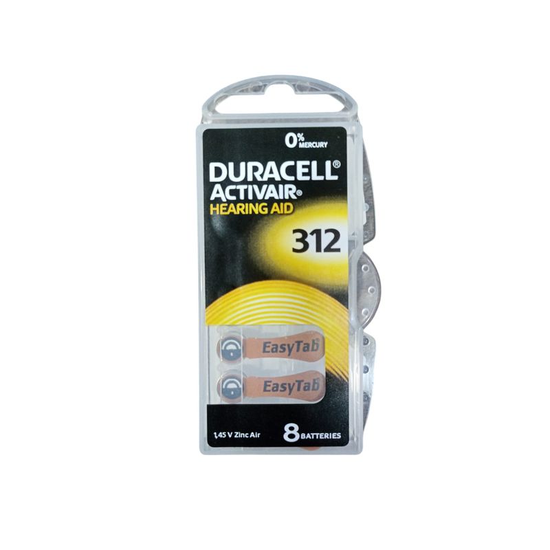 DURACELL - Pila para audífonos Duracell Hearing Aids 312 x 8 Unidades