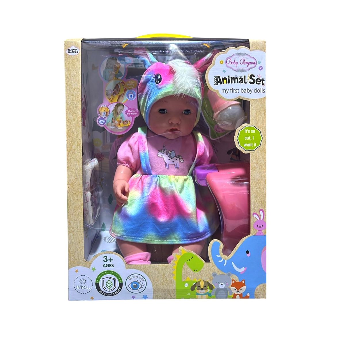 GENERICO - Juguete Muñeca Bebé Real Unicornio más Accesorios