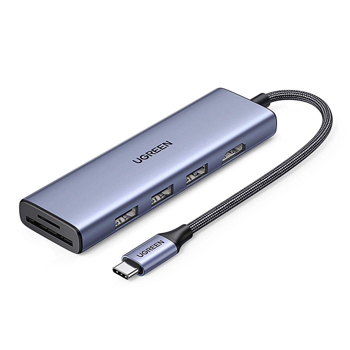 UGREEN - Ugreen Hub USB-C 6 en 1 4K HDMI USB-C SD CM511 - 20956A