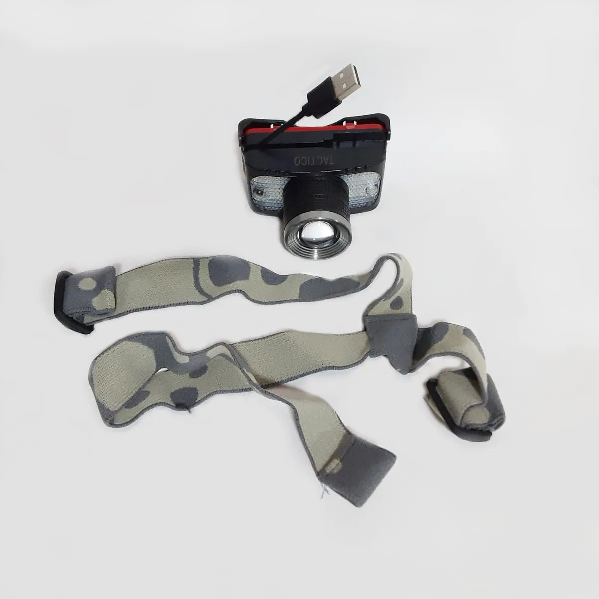 GENERICO - Linterna De Cabeza Con Vincha Regulable Giratorio 1pza