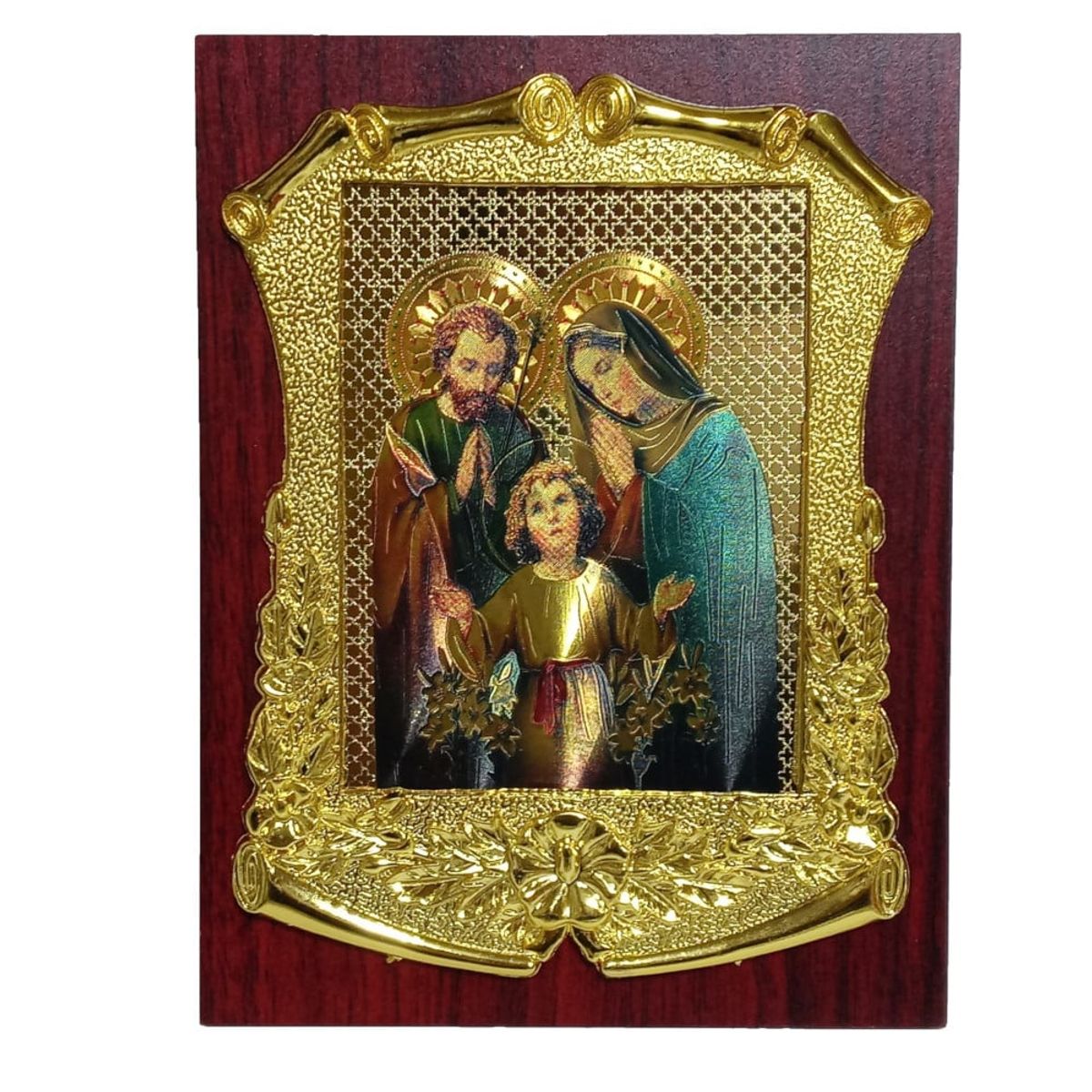 GENERICO - Retrato Cuadro Religioso Sagrada Familia Pergamino 17cm