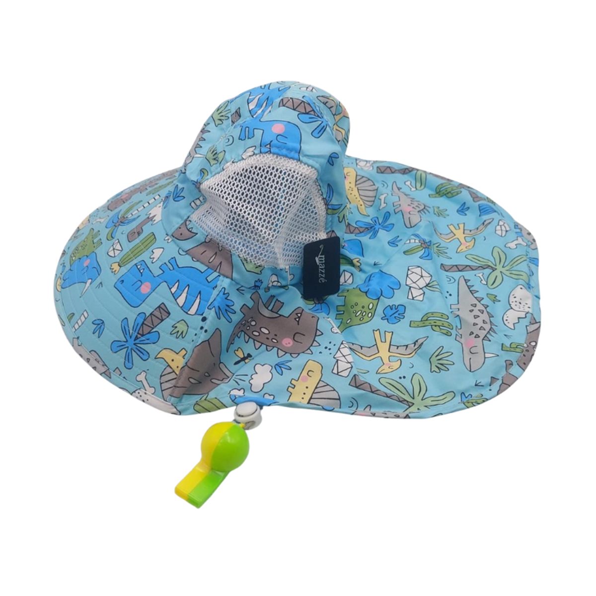 GENERICO - Sombrero con silbato amarillo con verde y diseño de dinosaurios