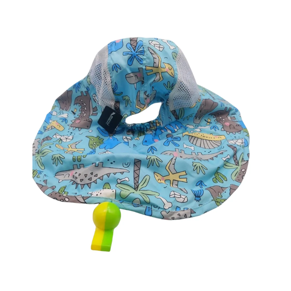 GENERICO - Sombrero con silbato amarillo con verde y diseño de dinosaurios