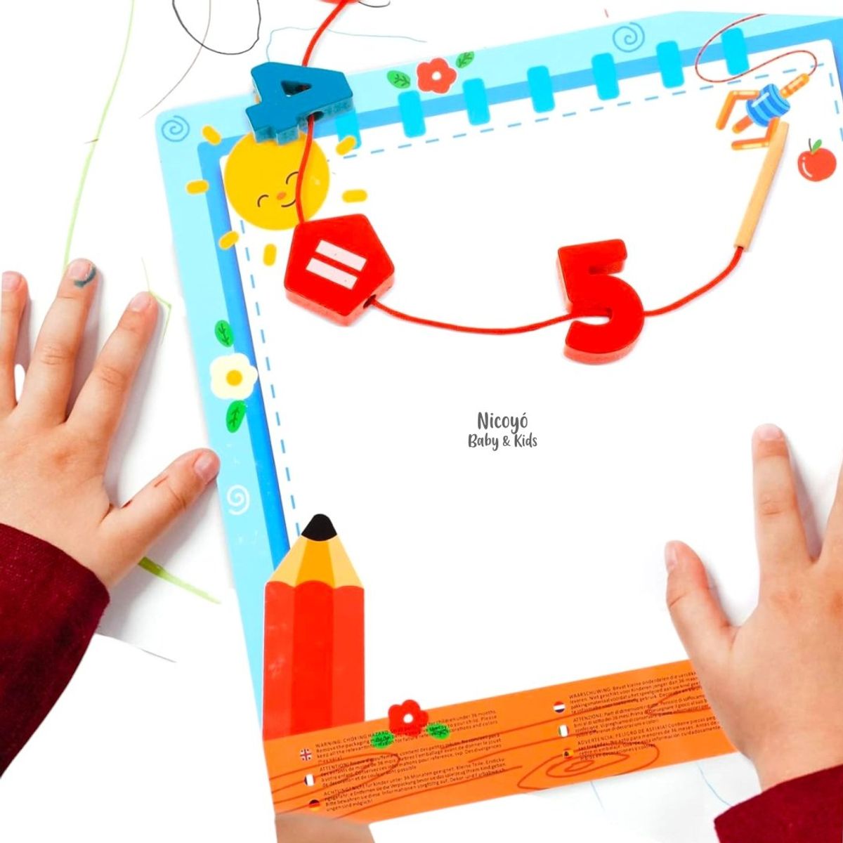 EDUCA - Juguete Rompecabezas Numérico 3 en 1 con Pizarra y Pasador