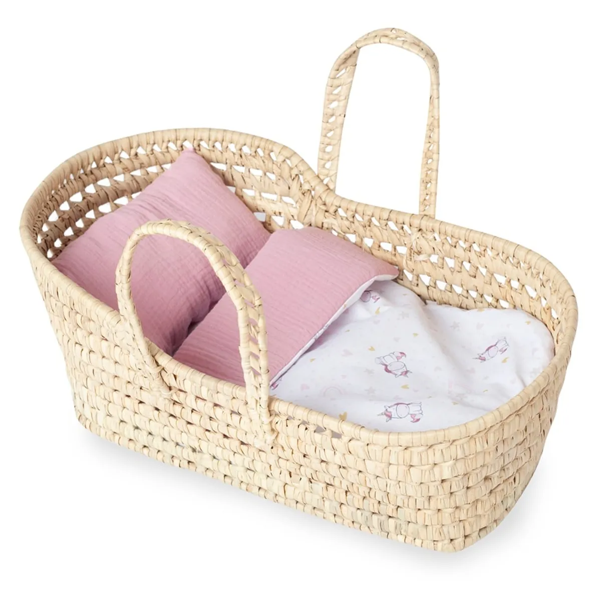 ANTONIO JUAN - Moises para Muñecas Reborn Antonio Juan Canasta de Palma Unicornios
