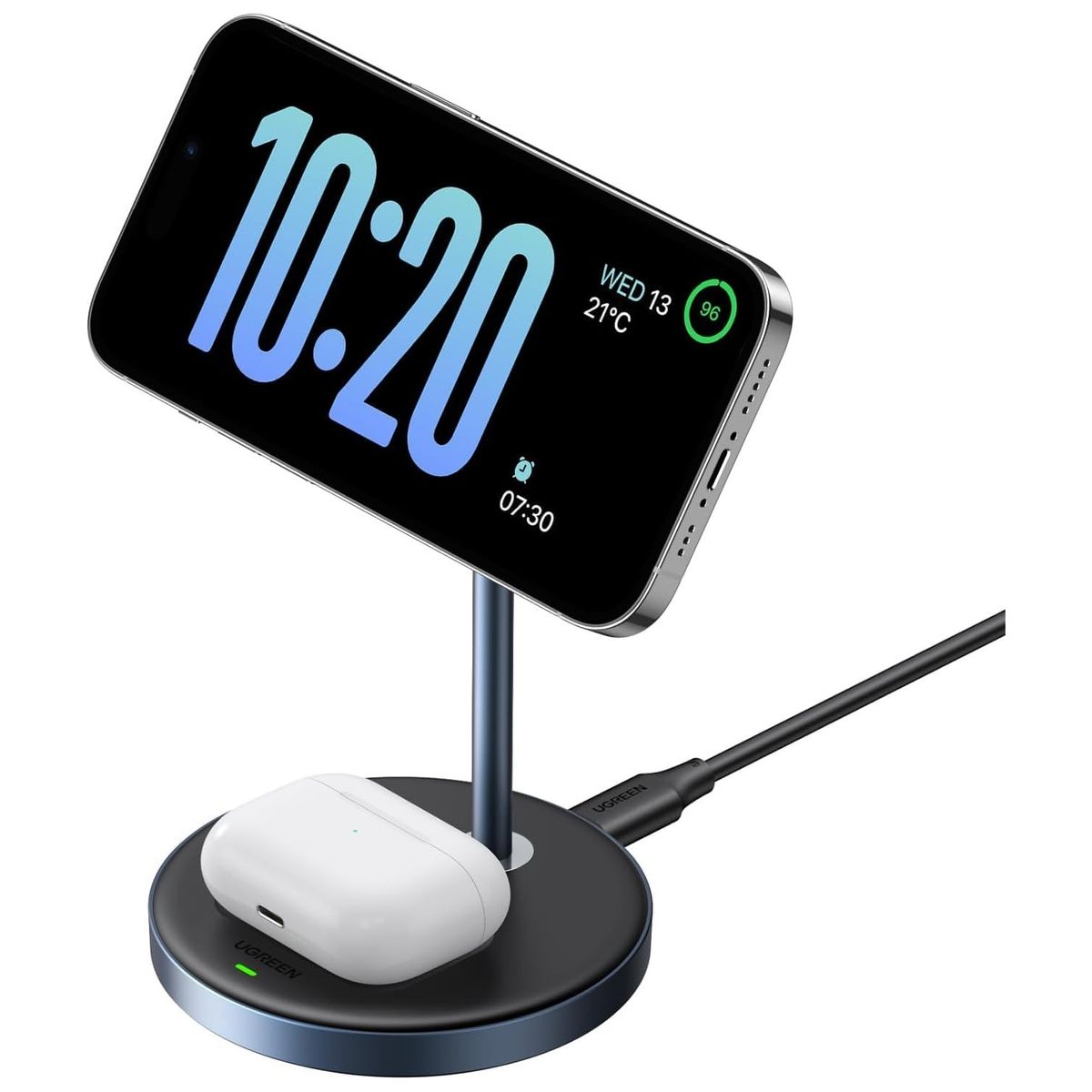 UGREEN - Ugreen MagFlow Estación de Carga Inalámbrica  2 en 1 CD317 - 90668
