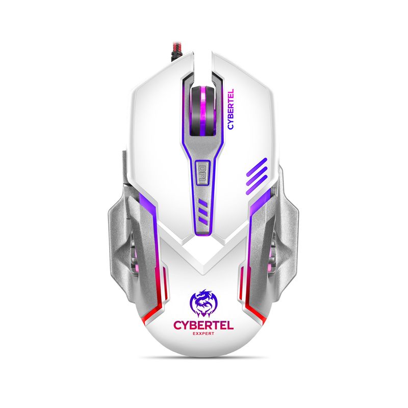 CYBERTEL - Mouse Gamer RGB Exxpert 6 Botones DPI 3200