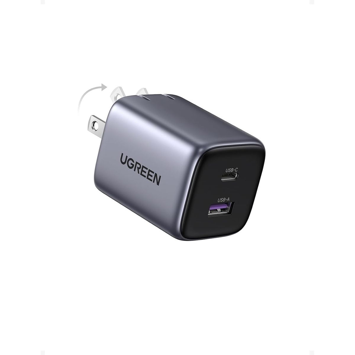 UGREEN - Ugreen Cargador Nexode USB-C 35W 2 Puertos GaN Plegable CD350 - 15538