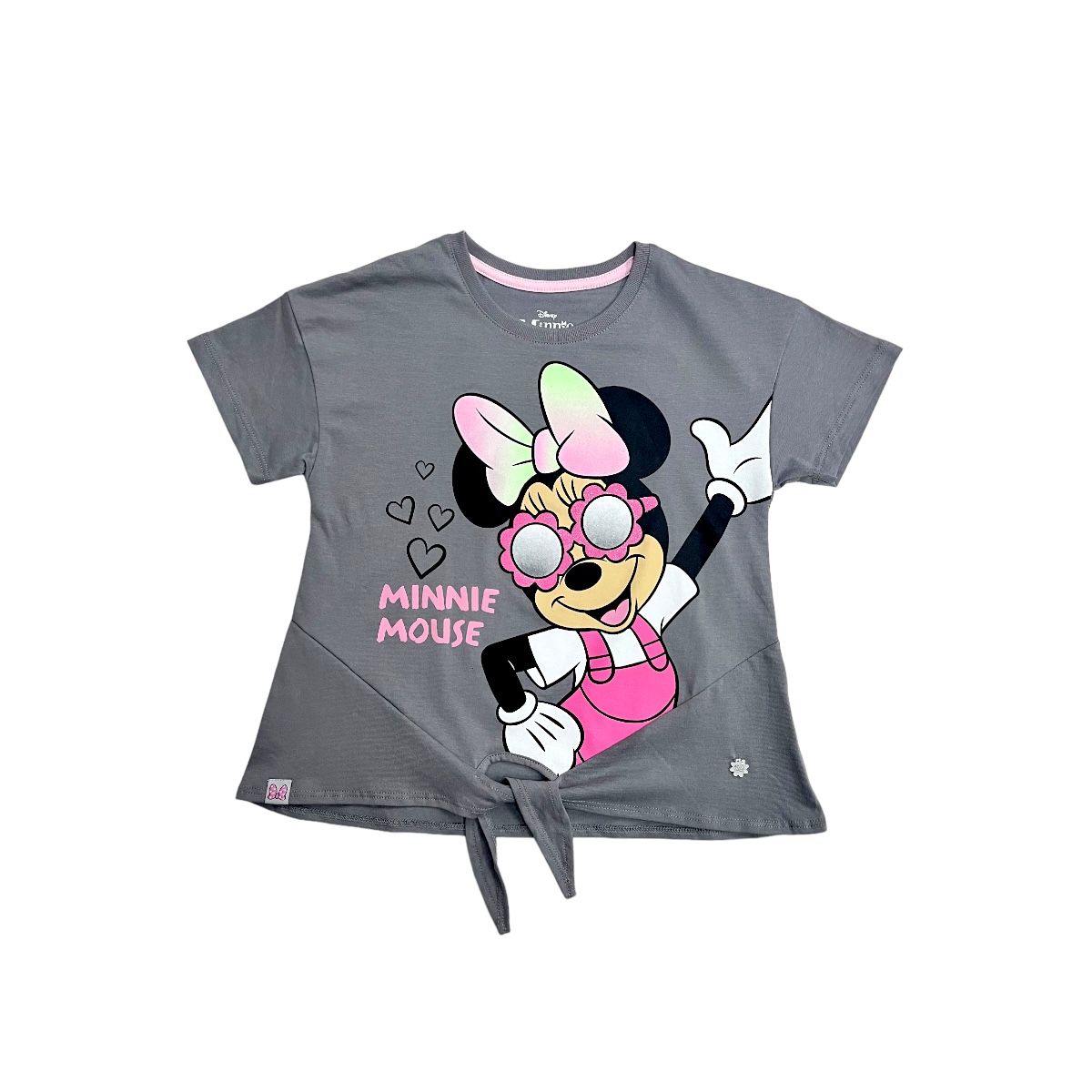 DISNEY CLASICOS - POLO BAS MC NIÑA MINNIE MOUSE PLOMO