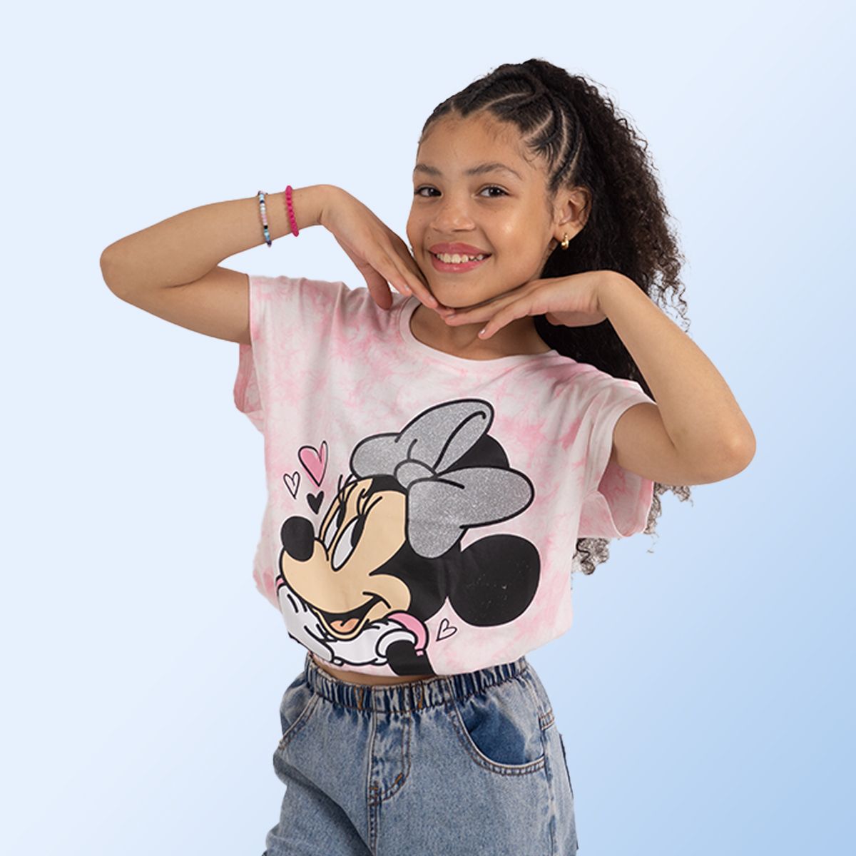 DISNEY - POLO MODA MC NIÑA MINNIE MOUSE ROSADO