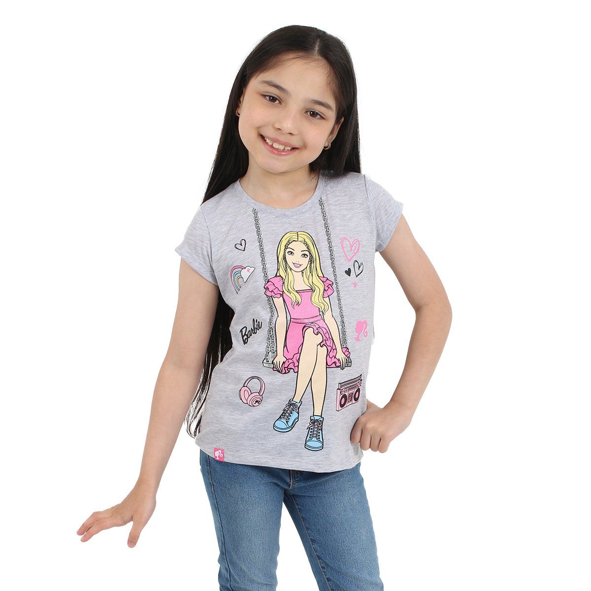 BARBIE - POLO BAS MC NIÑA BARBIE HUESO JASPE