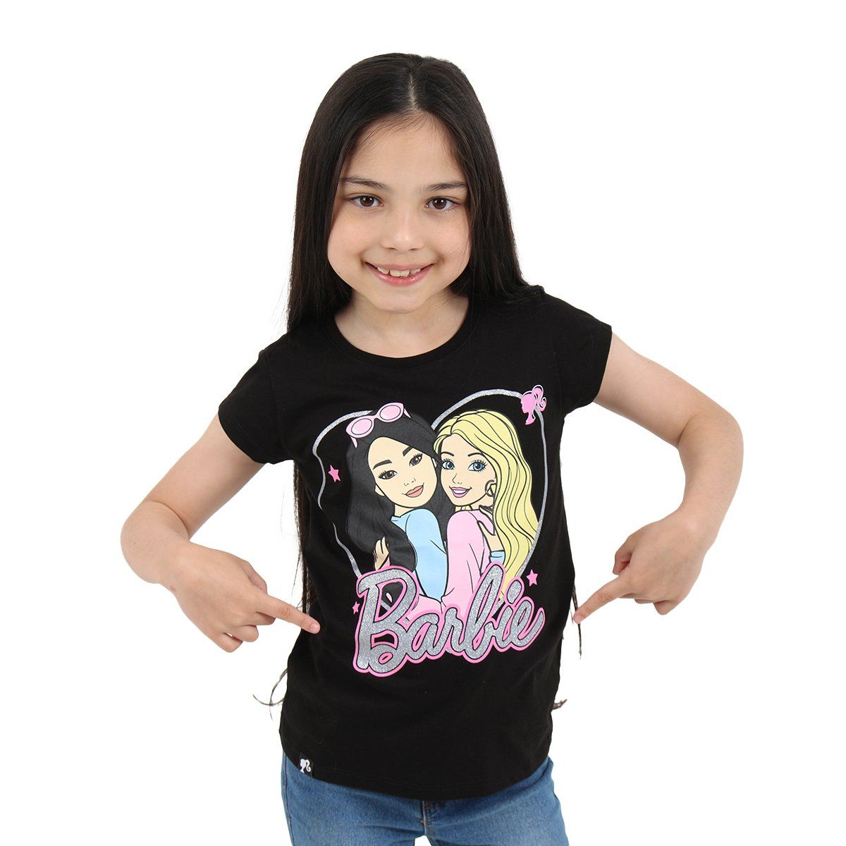 BARBIE - POLO BAS MC NIÑA BARBIE NEGRO