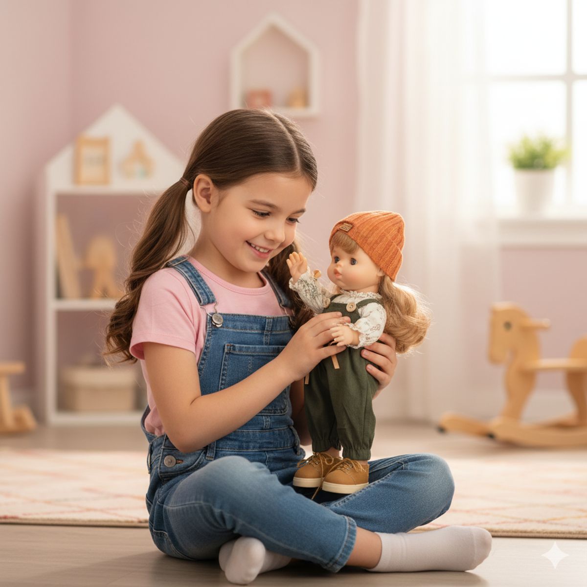 GENERICO - Muñeca de colección con gorro y overol