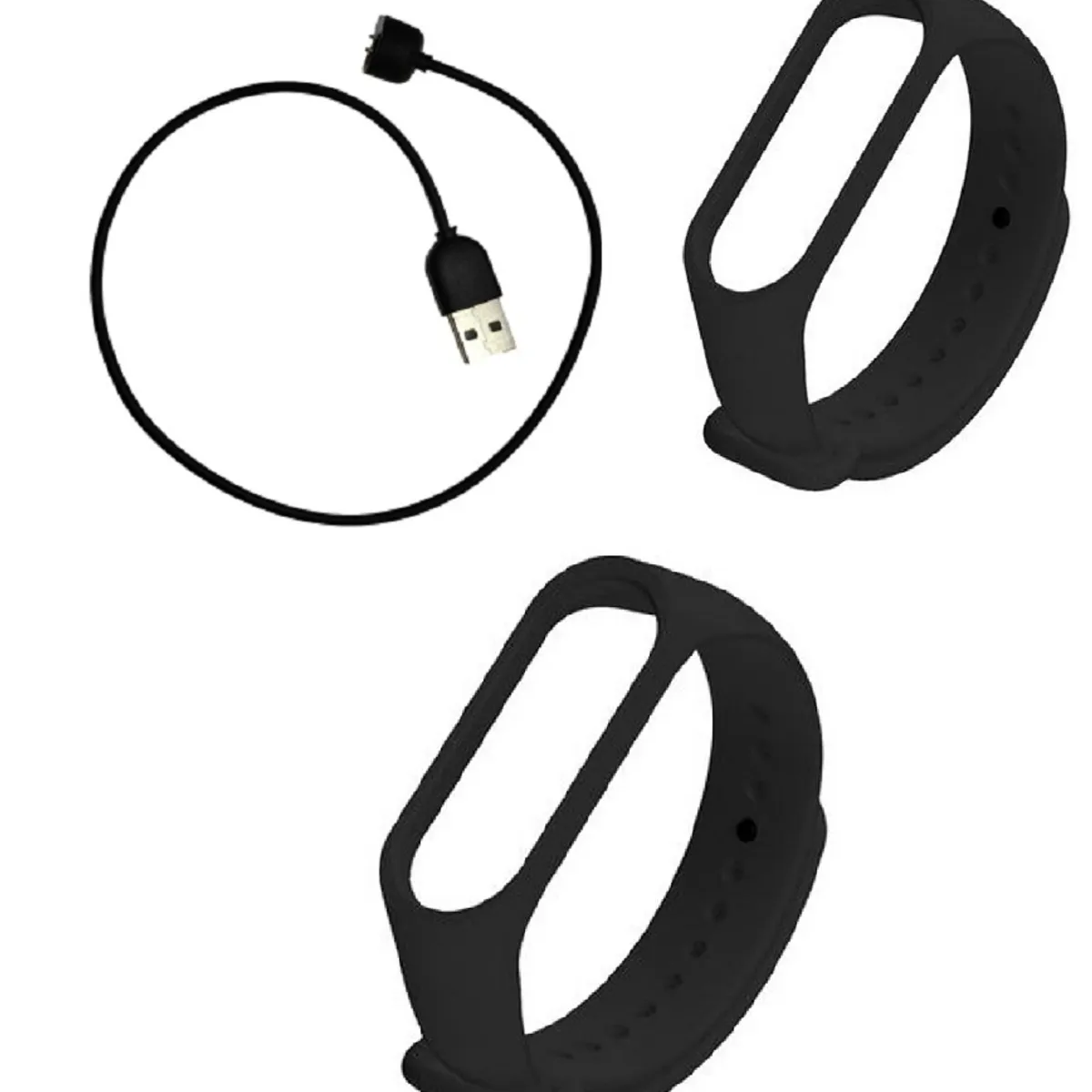 GENERICO - Cargador + 2 correas Para Xiaomi Mi Band 5, 6