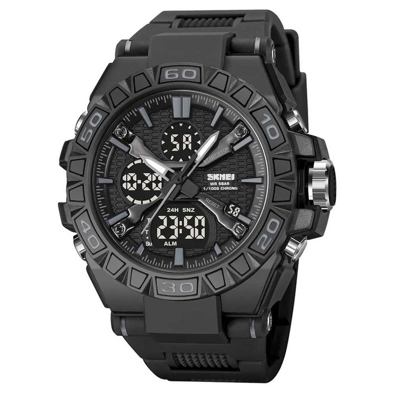 SKMEI - Reloj Skmei 2220 Hombre Dual Deportivo 3 Tiempos Multifunción - Negro