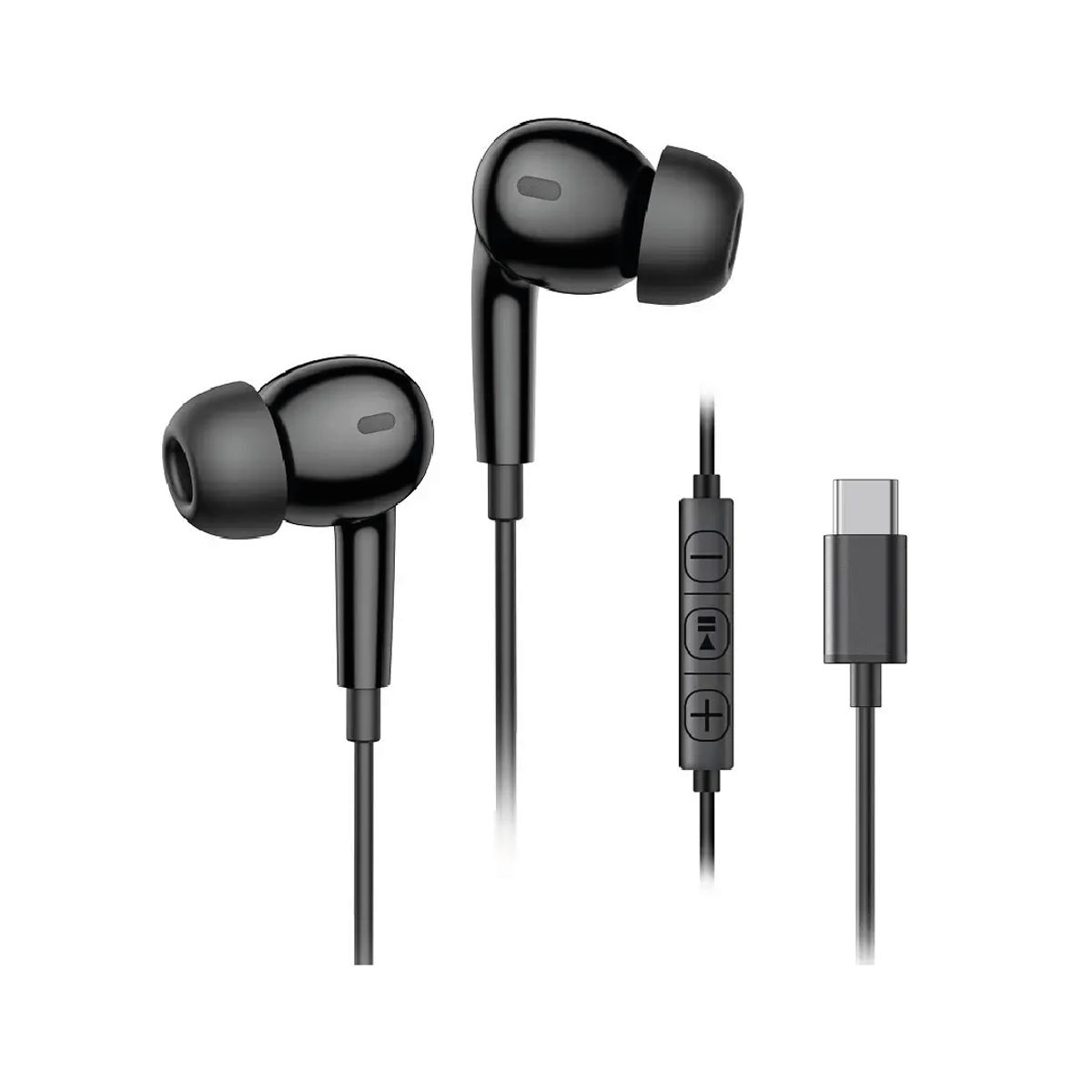 S&T - Audífonos NB-A01 con Cable tipoC para móvil y Tablet - Negro