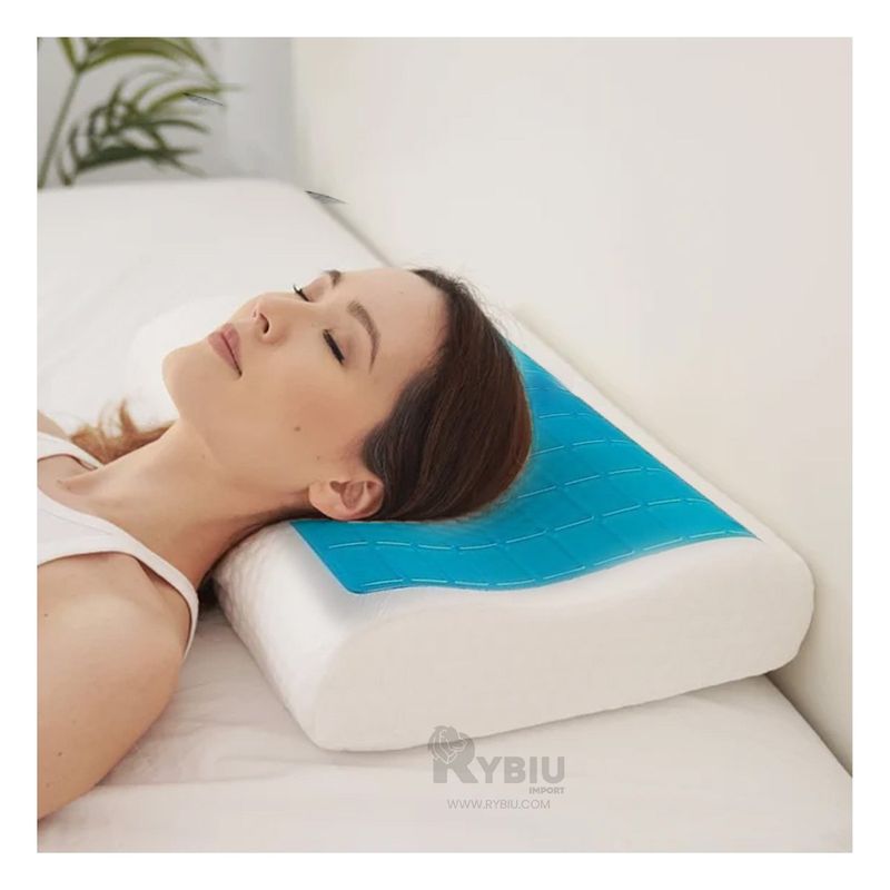 RYBIU IMPORT - Almohada Ortopedica Cervical y Util en Color Blanco.