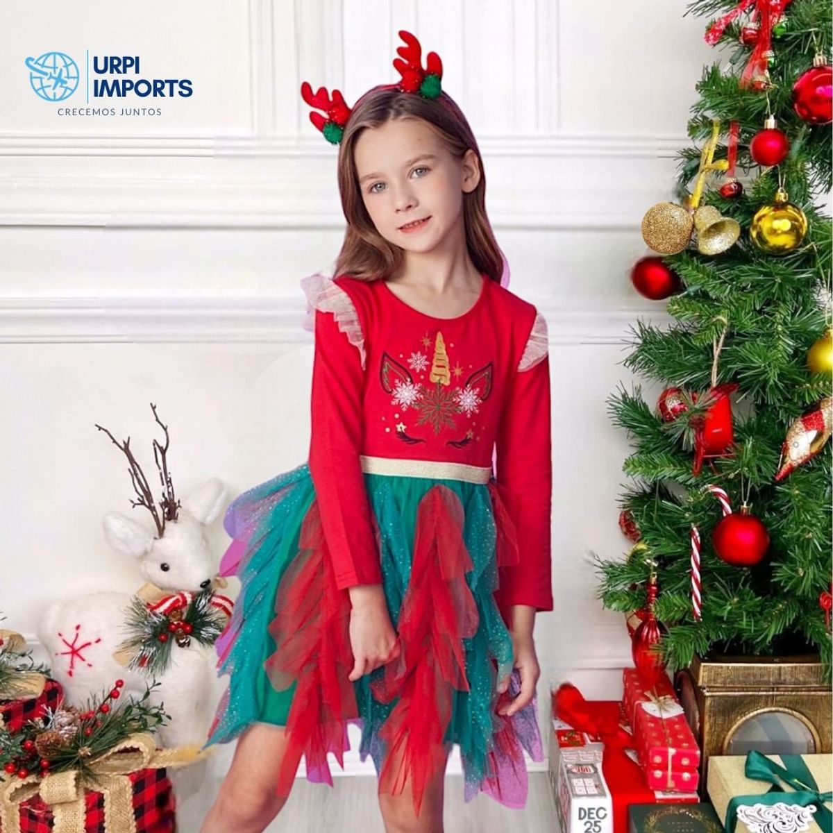 GENERICO - VESTIDO DE NIÑA PARA NAVIDAD