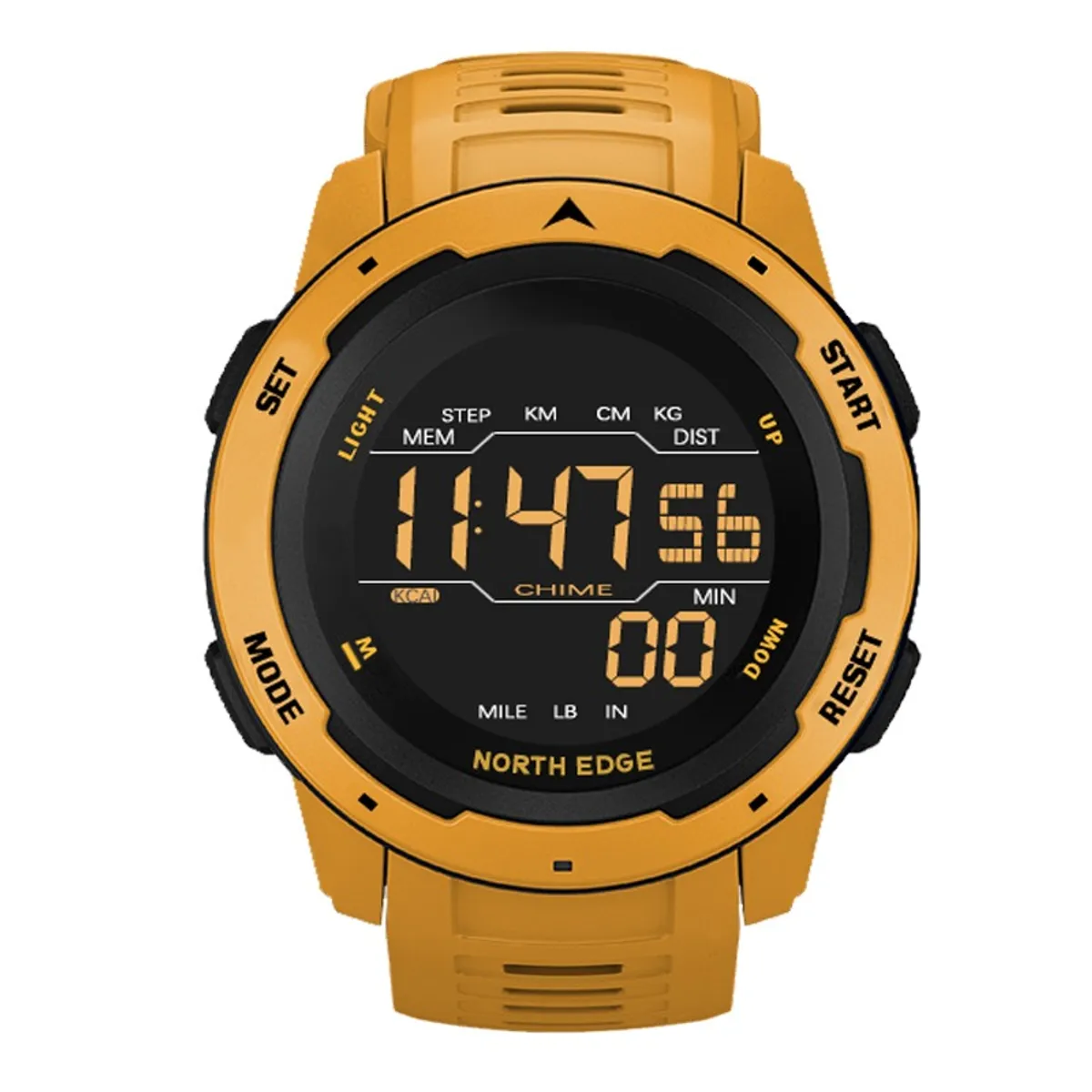 NORTH EDGE - Smartwatch North Edge MARS Amarillo Podómetro Contador Calorías