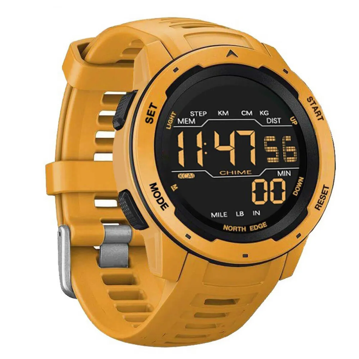 NORTH EDGE - Smartwatch North Edge MARS Amarillo Podómetro Contador Calorías