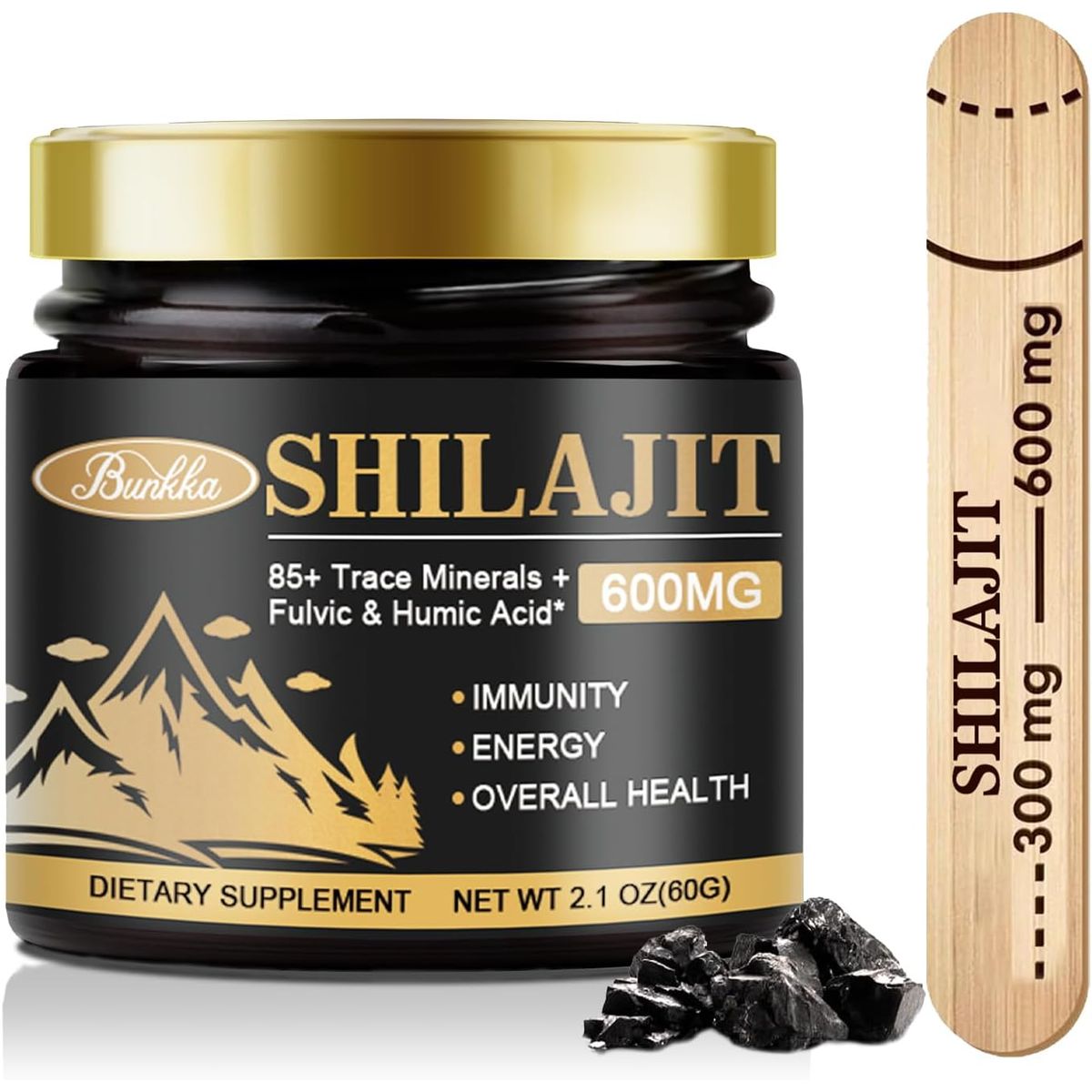 GENERICO - Bunkka Shilajit 600mg Resina Del Himalaya 60gr