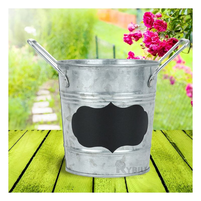 RYBIU IMPORT - Macetero Moderno Nube con Puntas Plateado Y+Papel de Regalo