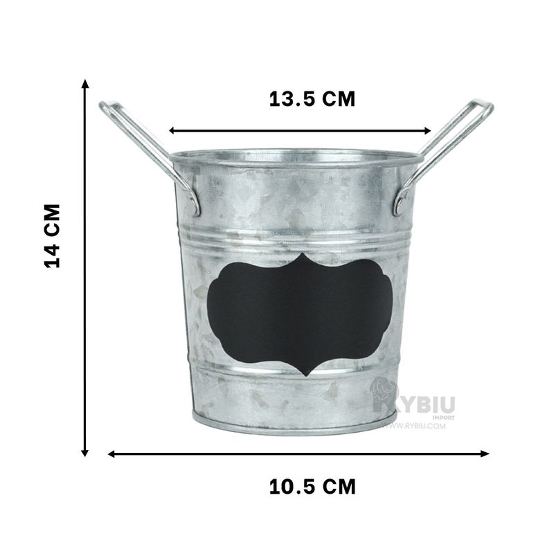RYBIU IMPORT - Maceta Compacta con Nube en Plateado Y+Regalo Agendita