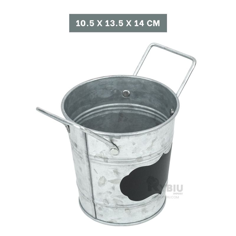 GENERICO - Maceta Resistente Metal Nube en Plateado Y+Gift Stickers