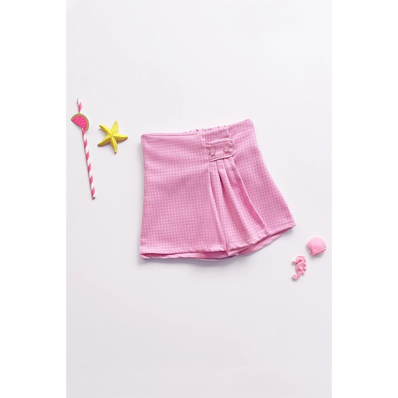 KIDS MASHMELO - Falda Short con Tableros y Botones para Niña - Kids Mahmelo