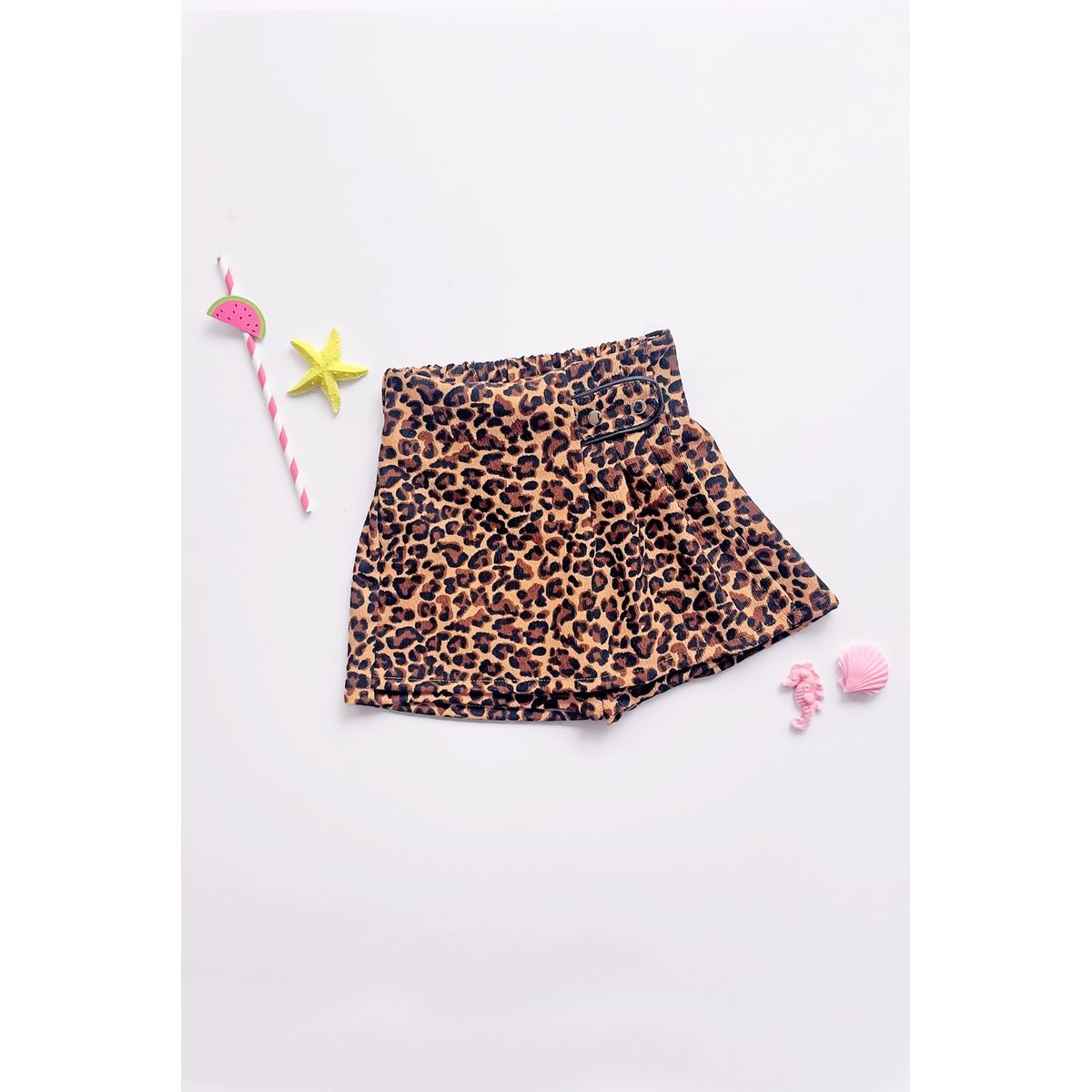 KIDS MASHMELO - Falda Short con Tableros y Botones para Niña - Kids Mahmelo