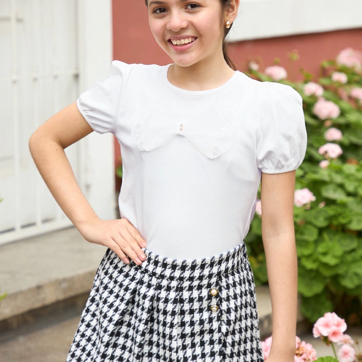 KIDS MASHMELO - Falda Short Chanel con Tableros para Niña - Kids Mahmelo