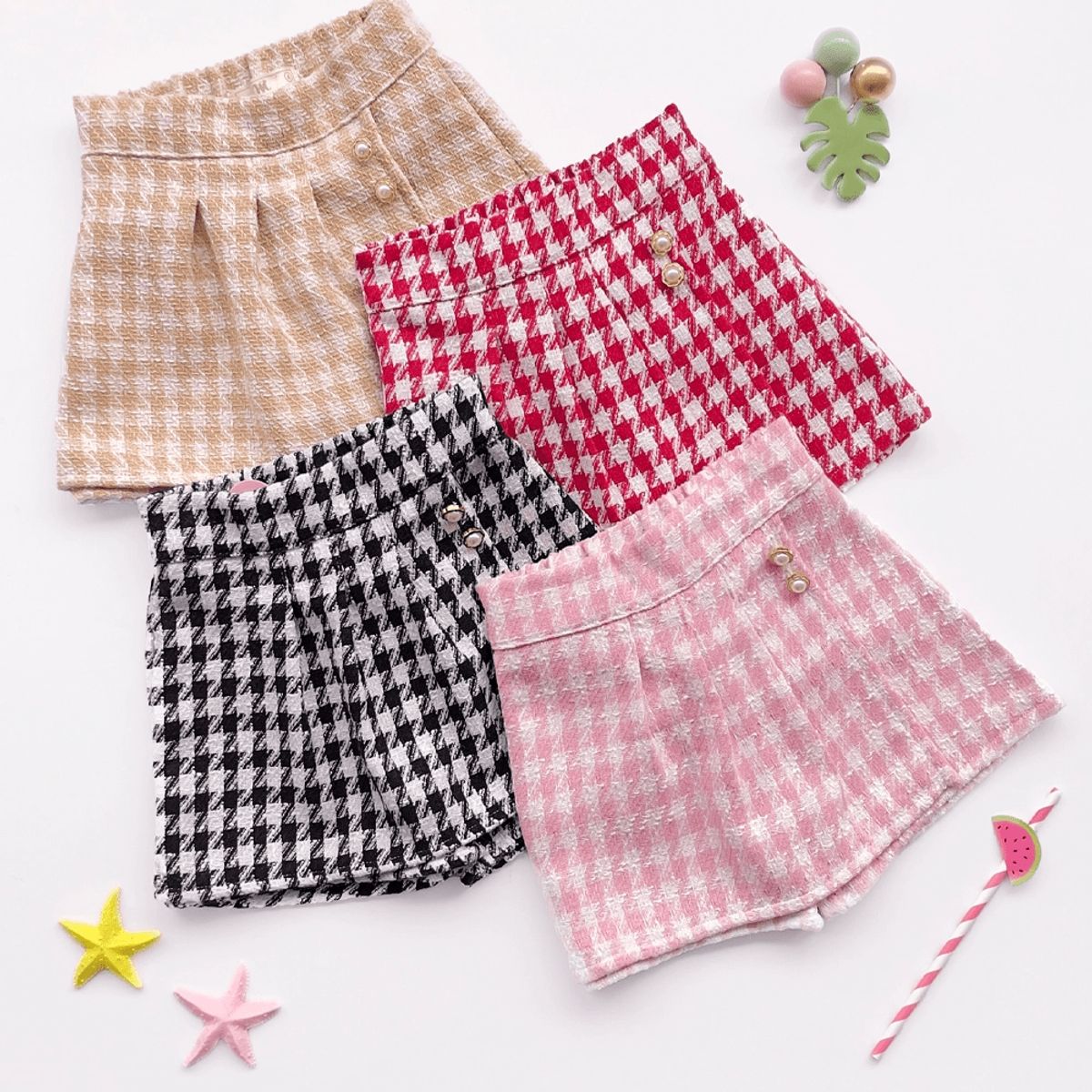 KIDS MASHMELO - Falda Short Chanel con Tableros para Niña - Kids Mahmelo