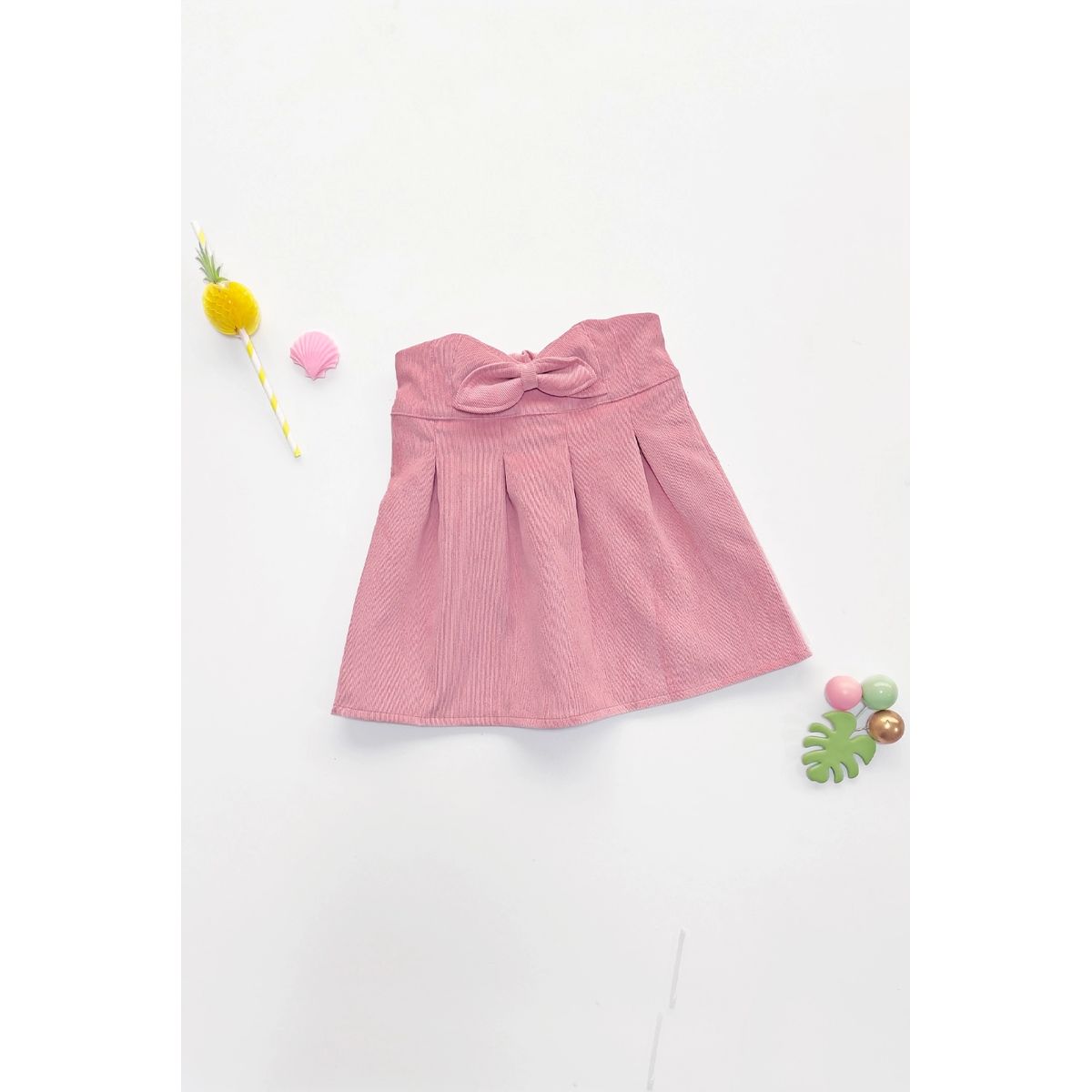 KIDS MASHMELO - Falda de Corduroy con Lazo para Niña - Kids Mahmelo
