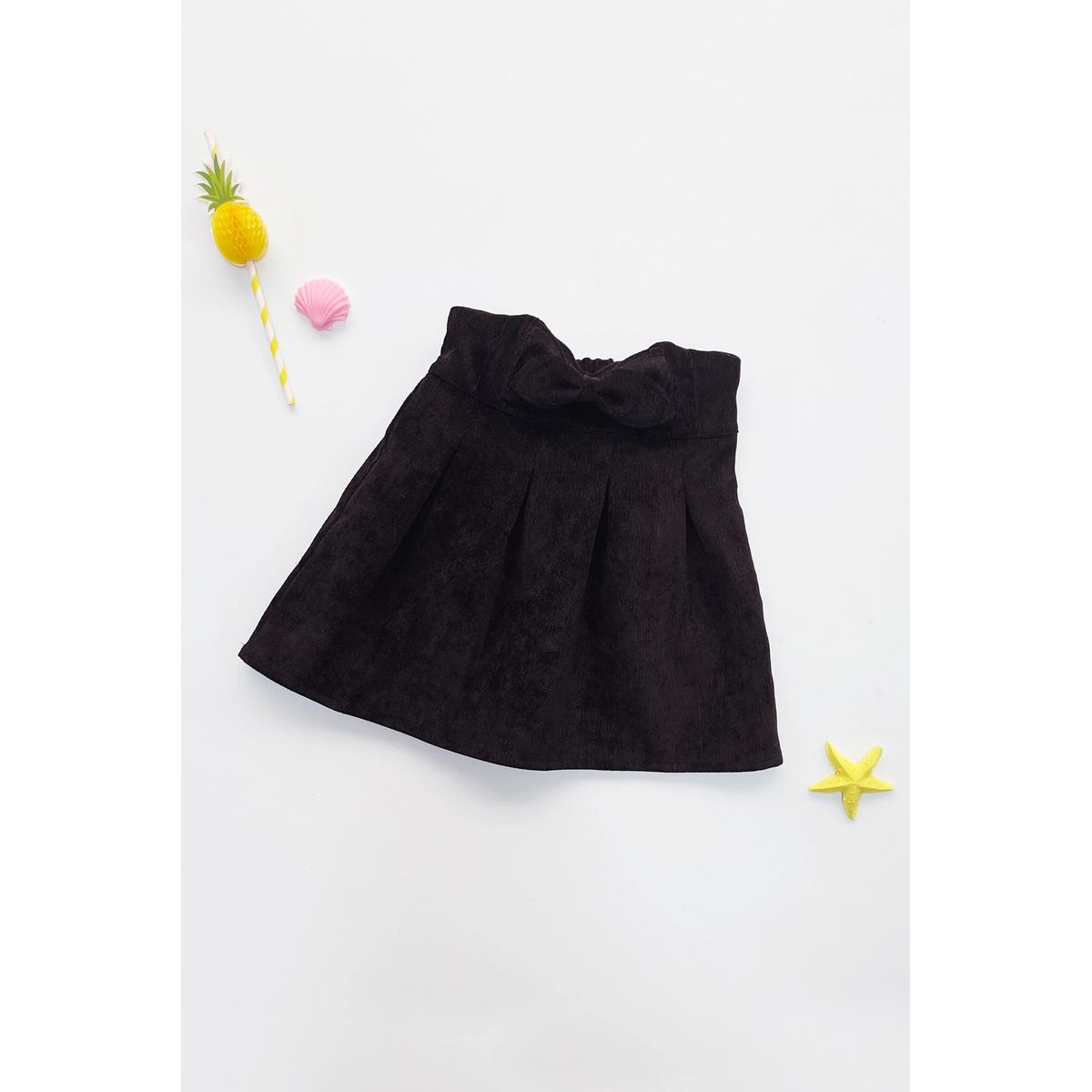 KIDS MASHMELO - Falda de Corduroy con Lazo para Niña - Kids Mahmelo