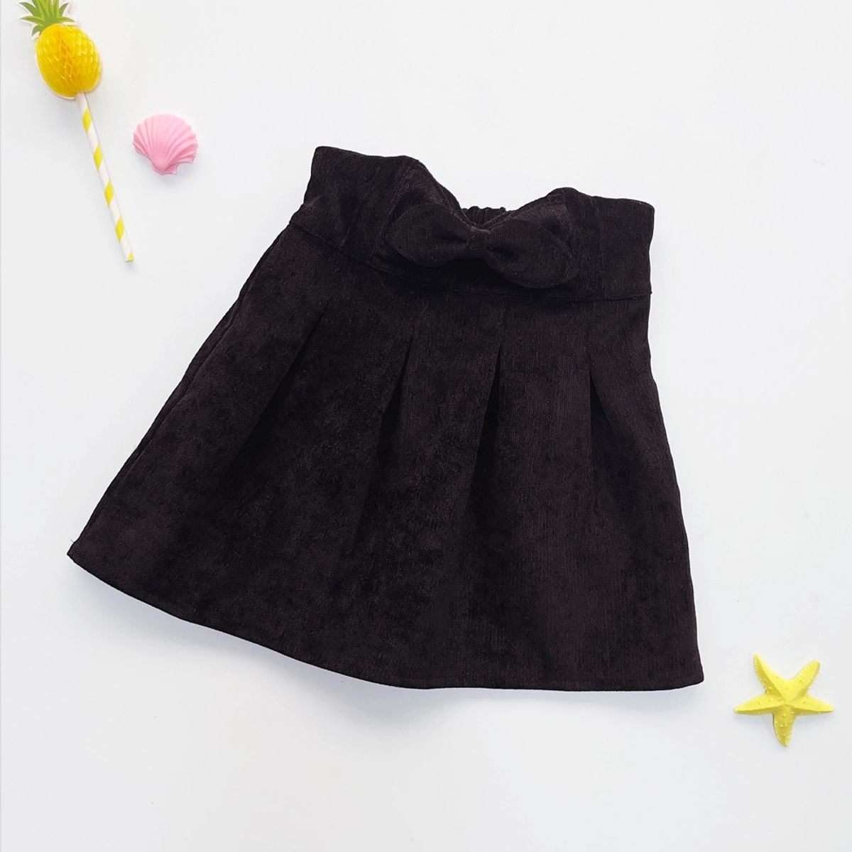KIDS MASHMELO - Falda de Corduroy con Lazo para Niña - Kids Mahmelo