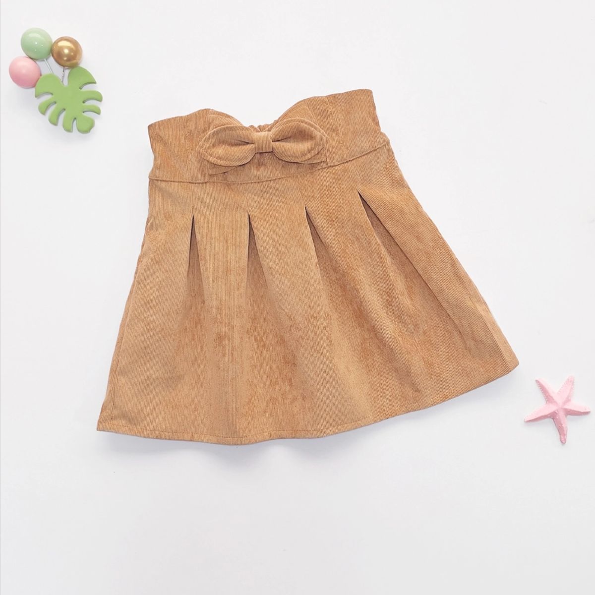 KIDS MASHMELO - Falda de Corduroy con Lazo para Niña - Kids Mahmelo