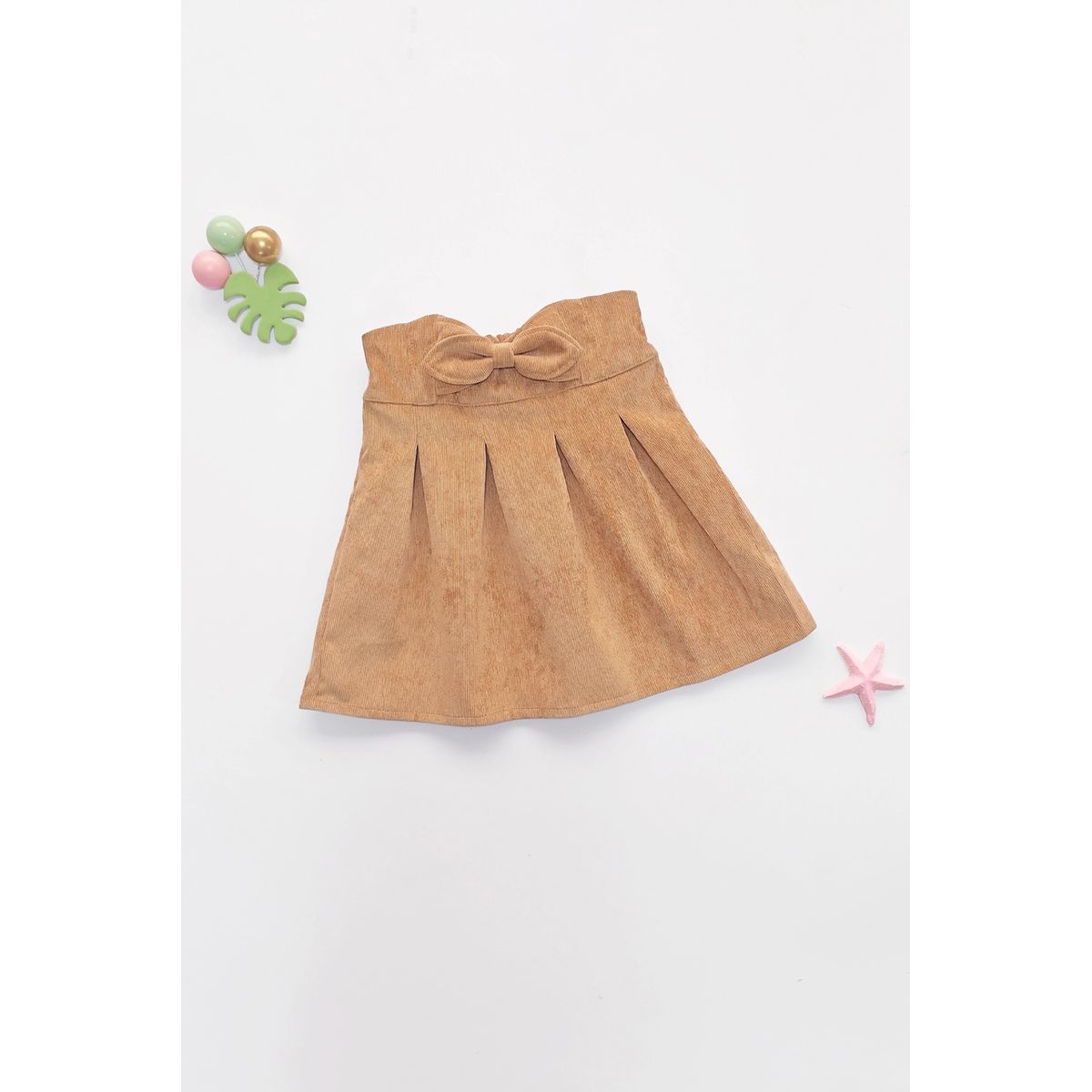 KIDS MASHMELO - Falda de Corduroy con Lazo para Niña - Kids Mahmelo