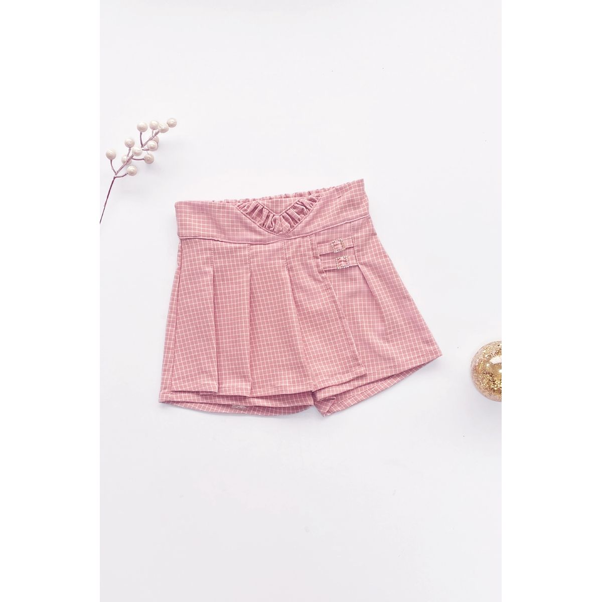 KIDS MASHMELO - Falda Short a Cuadros para Niña - Kids Mashmelo