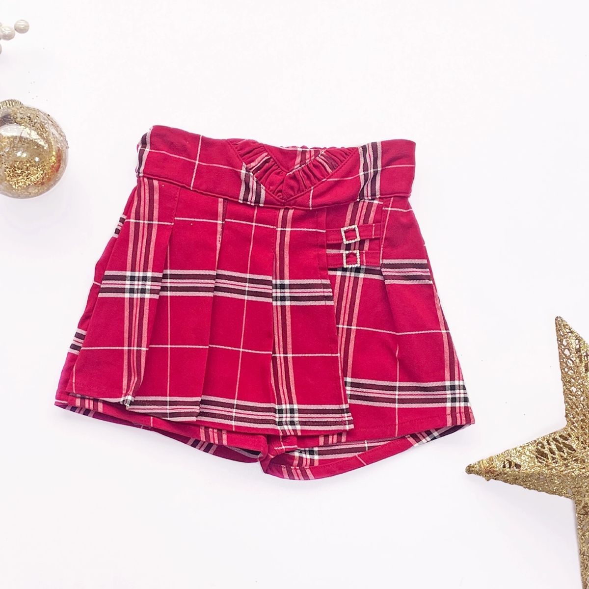 KIDS MASHMELO - Falda Short a Cuadros para Niña - Kids Mashmelo