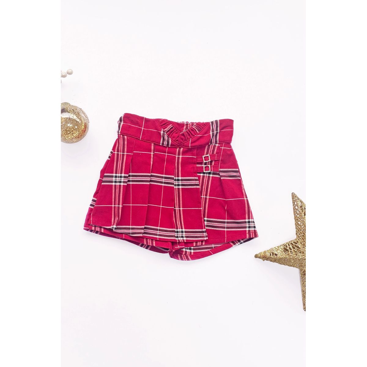KIDS MASHMELO - Falda Short a Cuadros para Niña - Kids Mashmelo