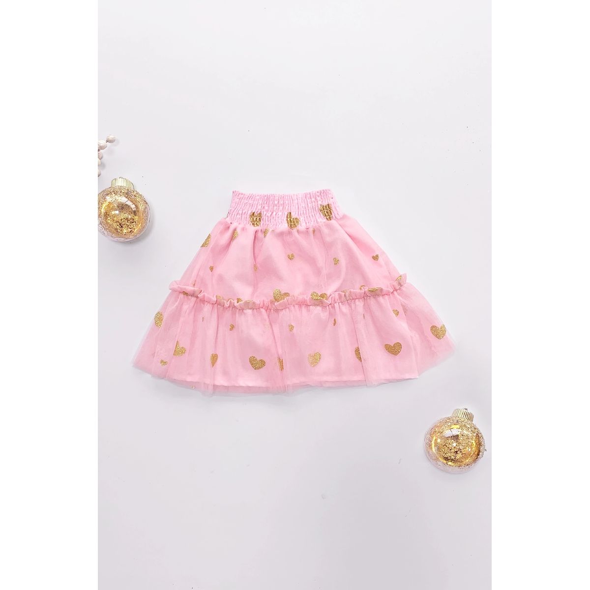 KIDS MASHMELO - Falda en Tull de Corazones para Niñas -Kids Mashmelo