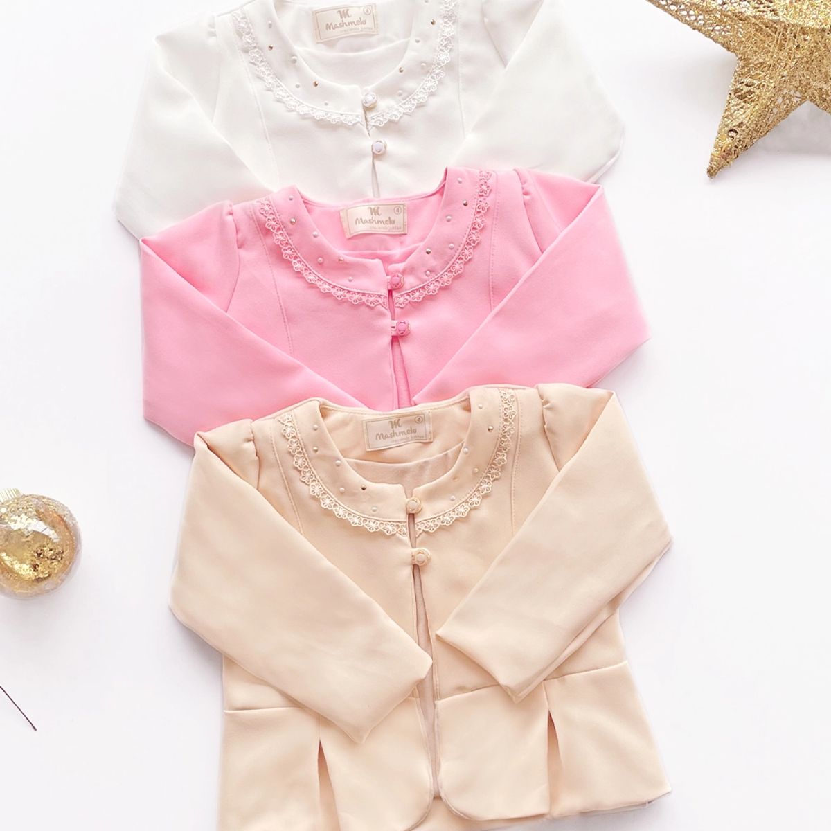 KIDS MASHMELO - Blazer para Niña de Catania con Cuello - Kids Mahmelo