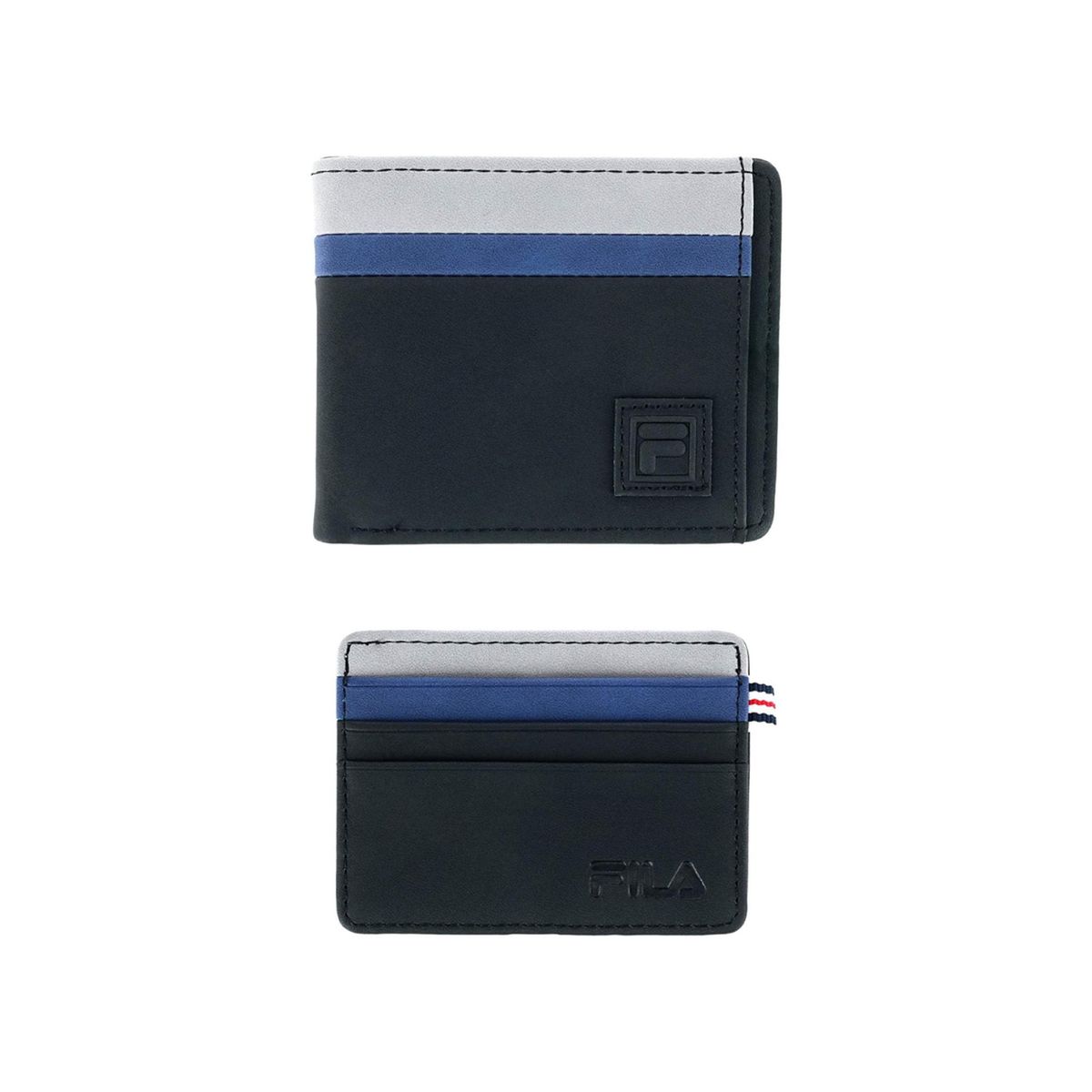 GENERICO - Set Billetera y Tarjetero para hombre Fila - Negro